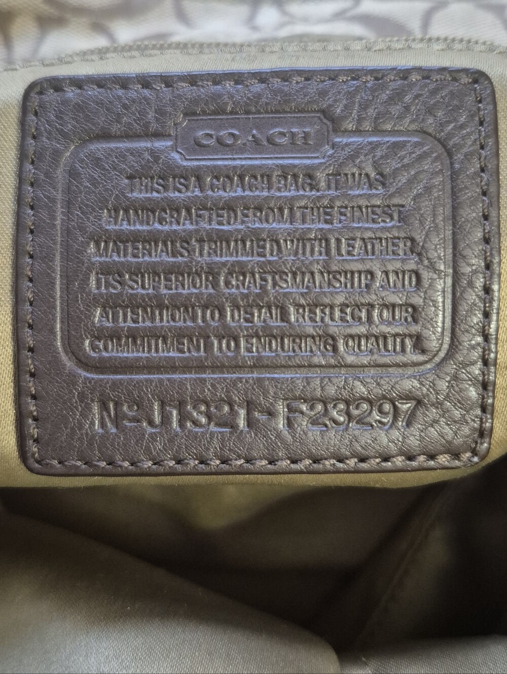 Coach Tan and Brown Signature Canvas Tote with Matching Wallet. GOOD CONDITION - Picture 7 of 17